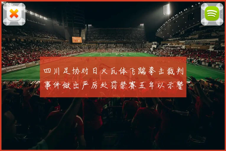 四川足协对日火瓦体飞踹拳击裁判事件做出严厉处罚禁赛五年以示警戒